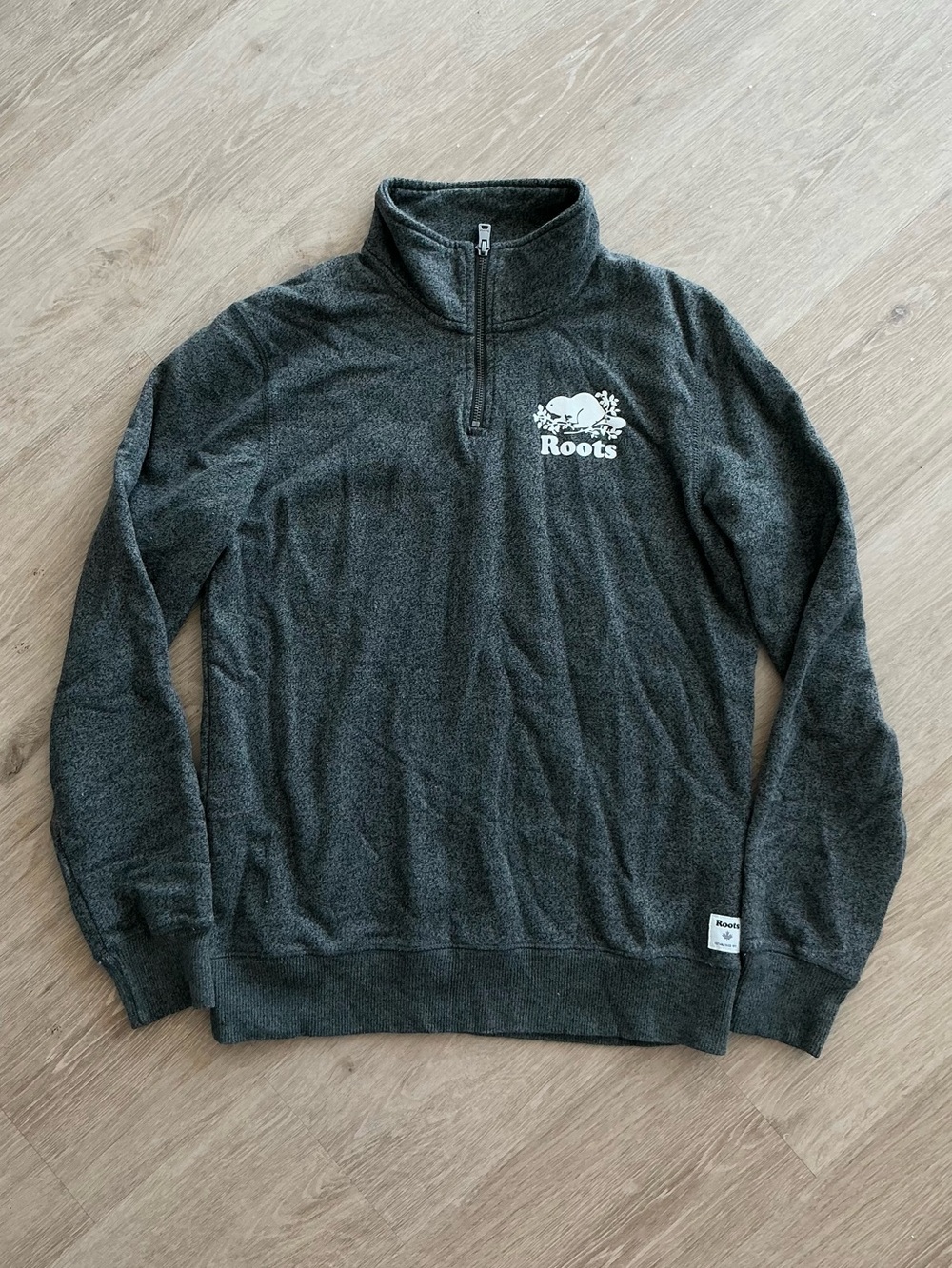 Roots green Quarter Zip Pullover sweater